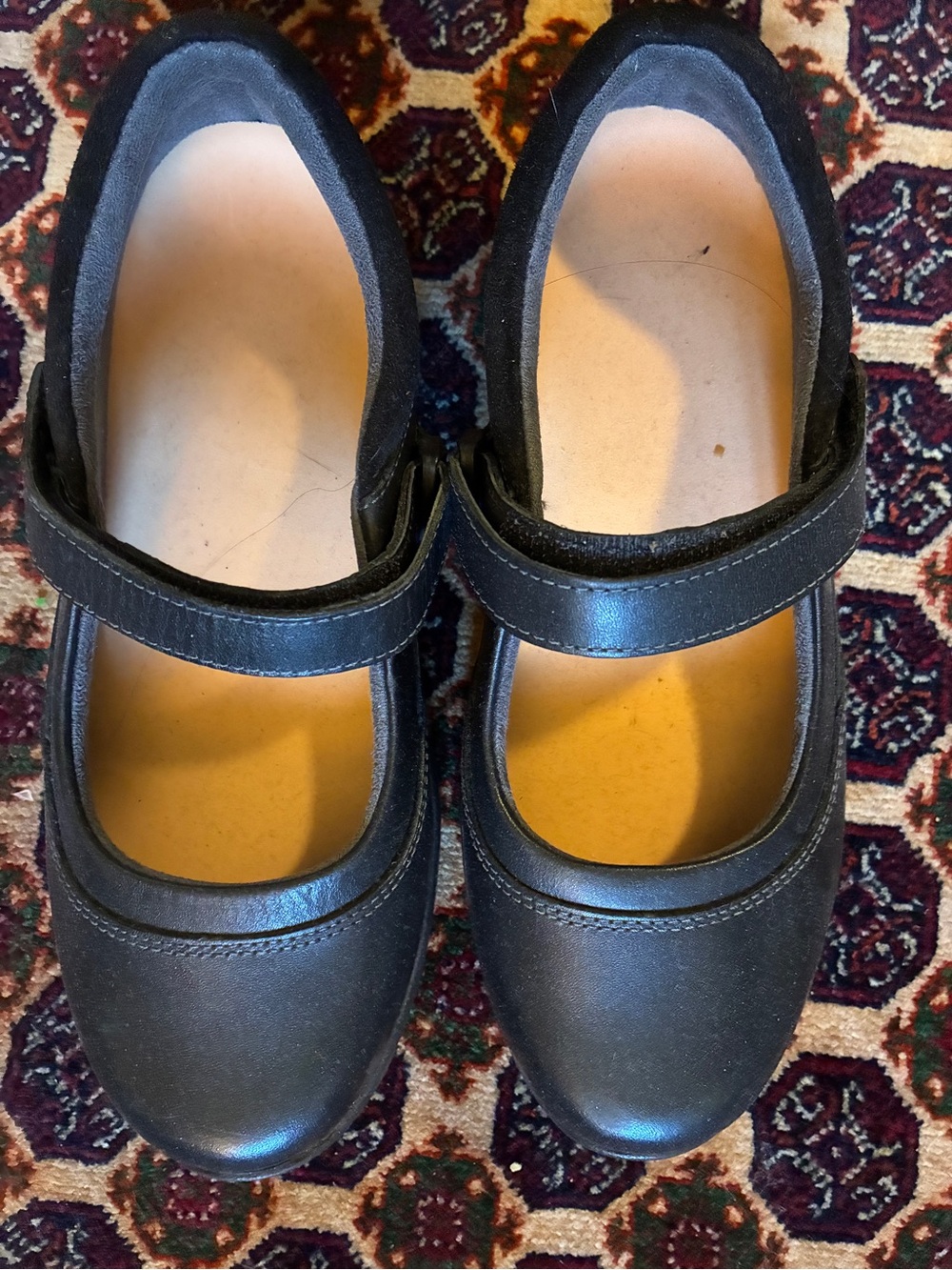 Black Mary Jane Comfort Flats for Women - Classic Strap